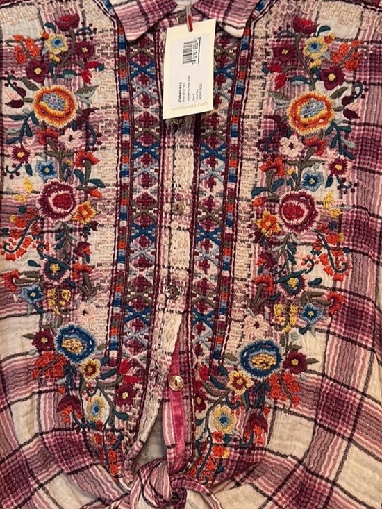 Johnny Was Tops - NWT Johnny Was Allegra Tie Front Shirt